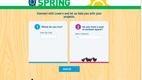Lowe's 'Now's the Time to Spring' Facebook Page